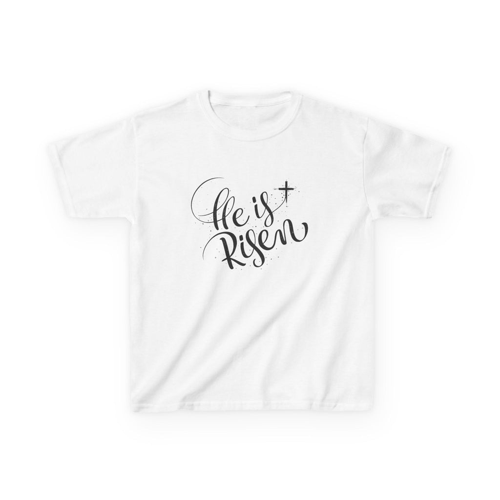 Girls Kids T-Shirt  "He Is Risen" Easter Christian Tee
