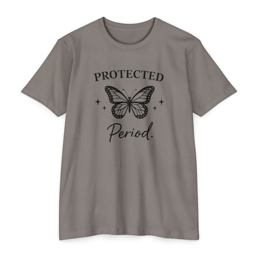 Protected Period Tee — Butterfly Graphic Feminist Message T-Shirt