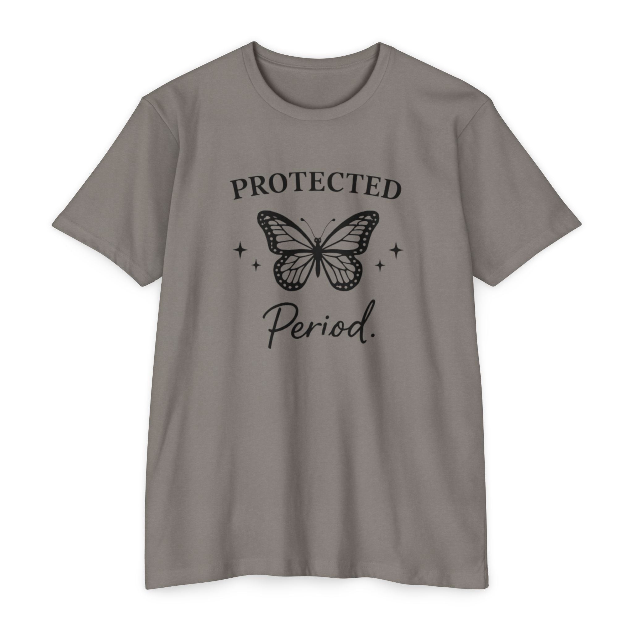 Protected Period Tee — Butterfly Graphic Feminist Message T-Shirt