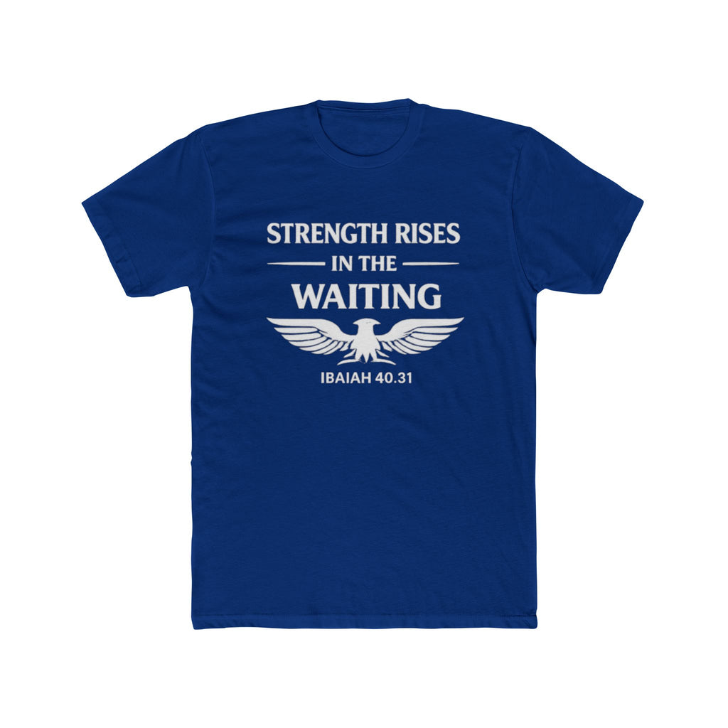 Strength Rises In The Waiting T-Shirt | Eagle Shield Graphic