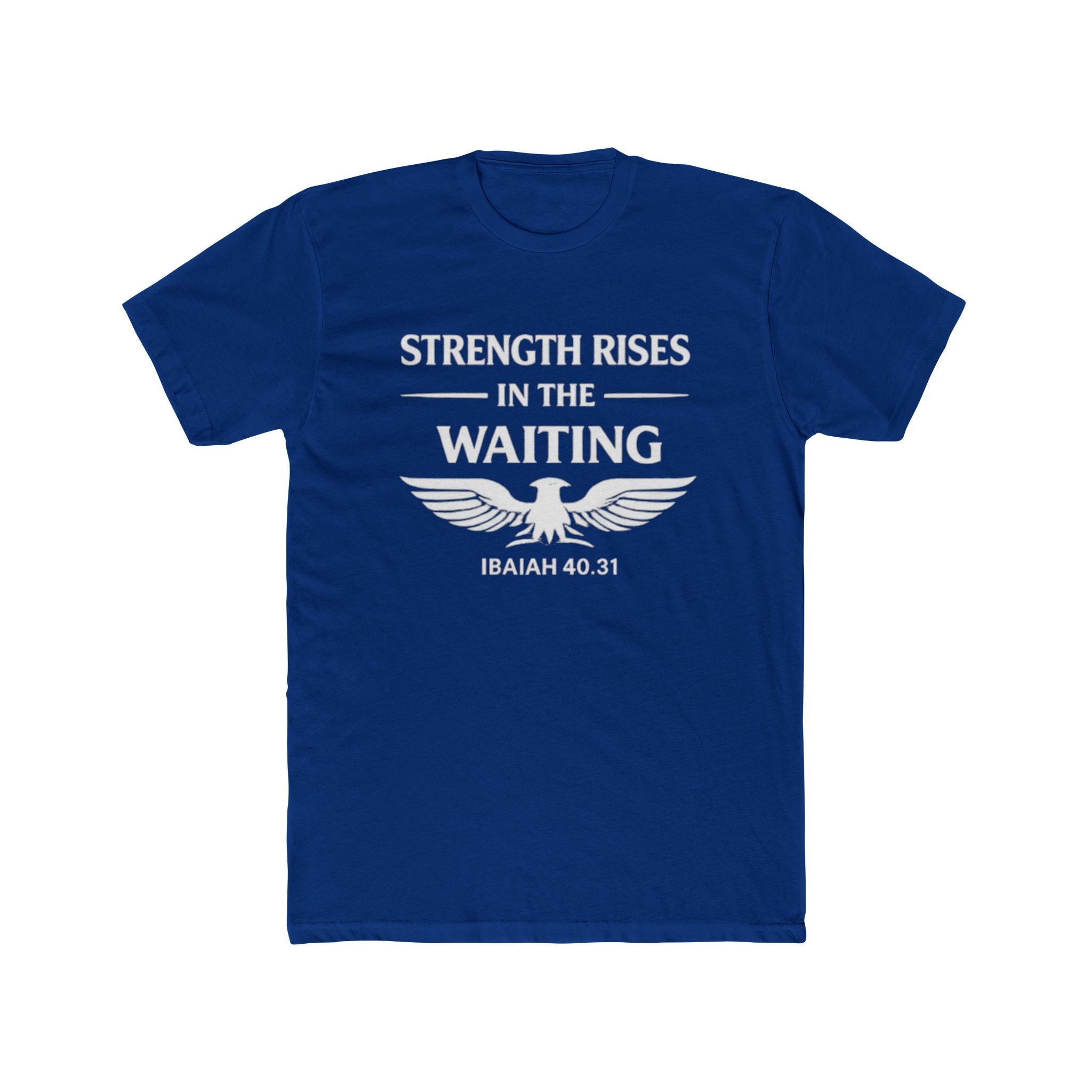 Strength Rises In The Waiting T-Shirt | Eagle Shield Graphic