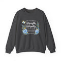 Womens Strength & Dignity Crewneck Sweatshirt — Inspirational Floral Scripture Design