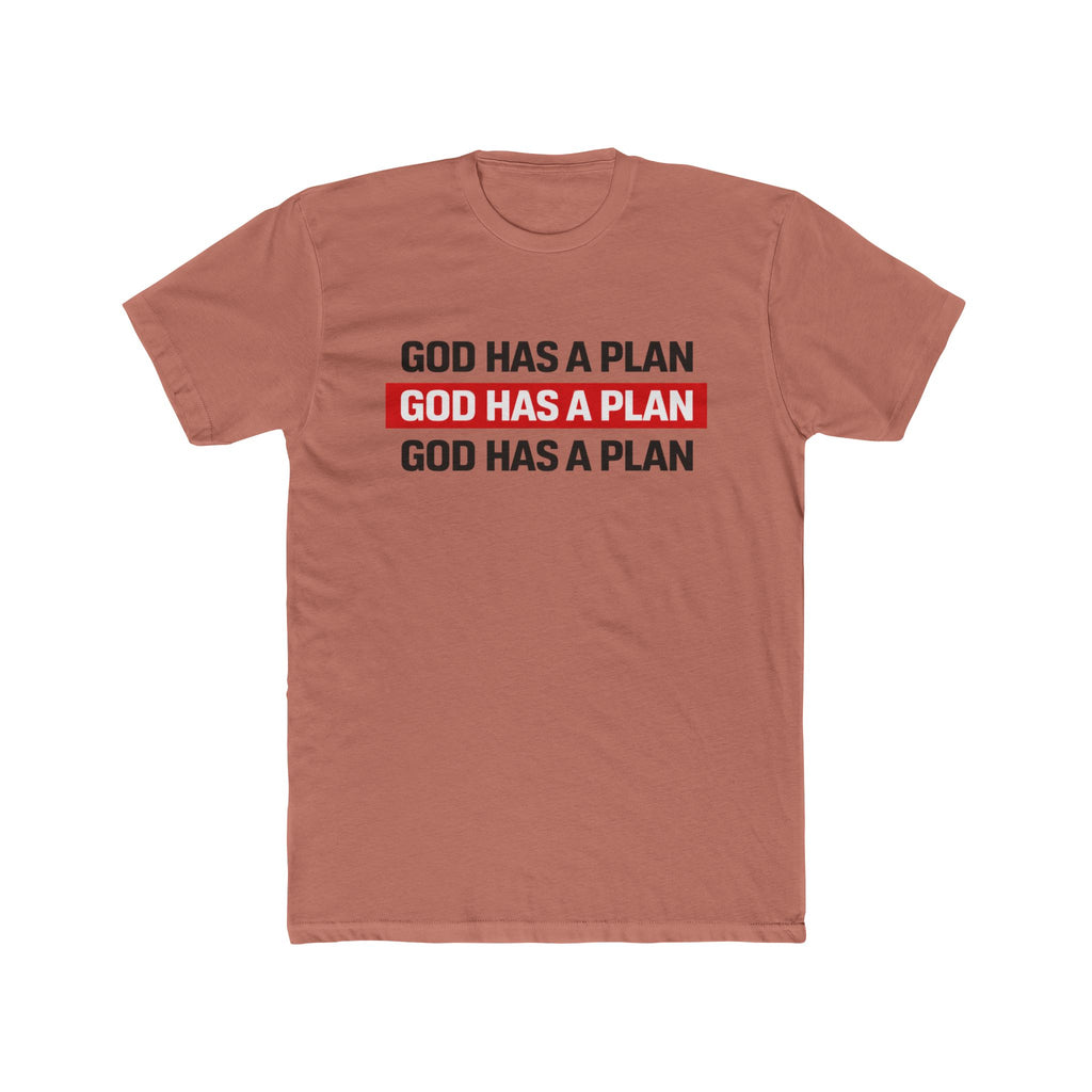 Mens God Has A Plan Tee - Inspirational Christian Message Shirt
