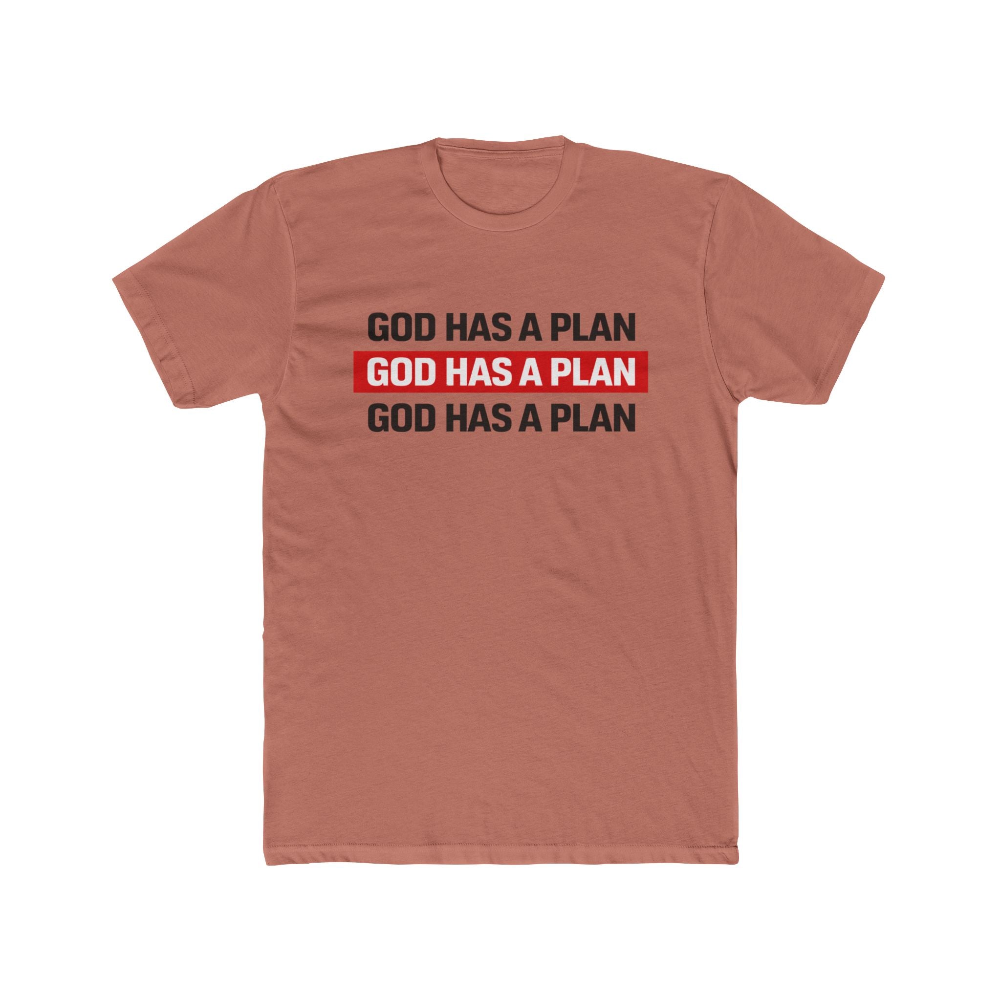Mens God Has A Plan Tee - Inspirational Christian Message Shirt