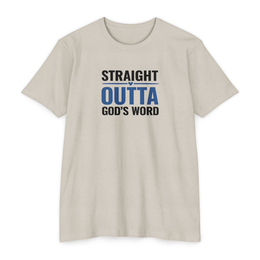 Womens Straight Outta God's Word T-shirt | Christian Faith Scripture Tee