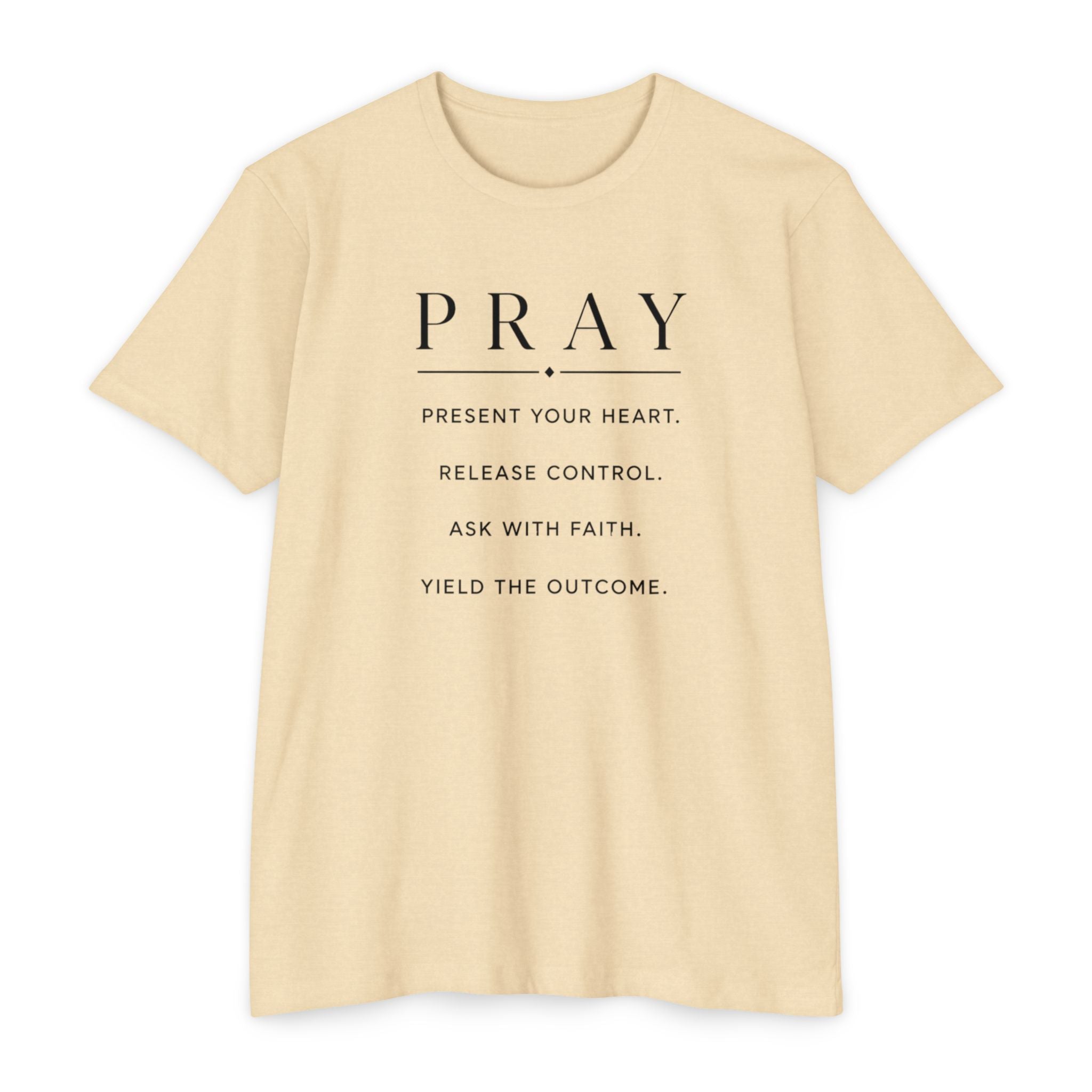Womens "PRAY" inspirational text T-Shirt |