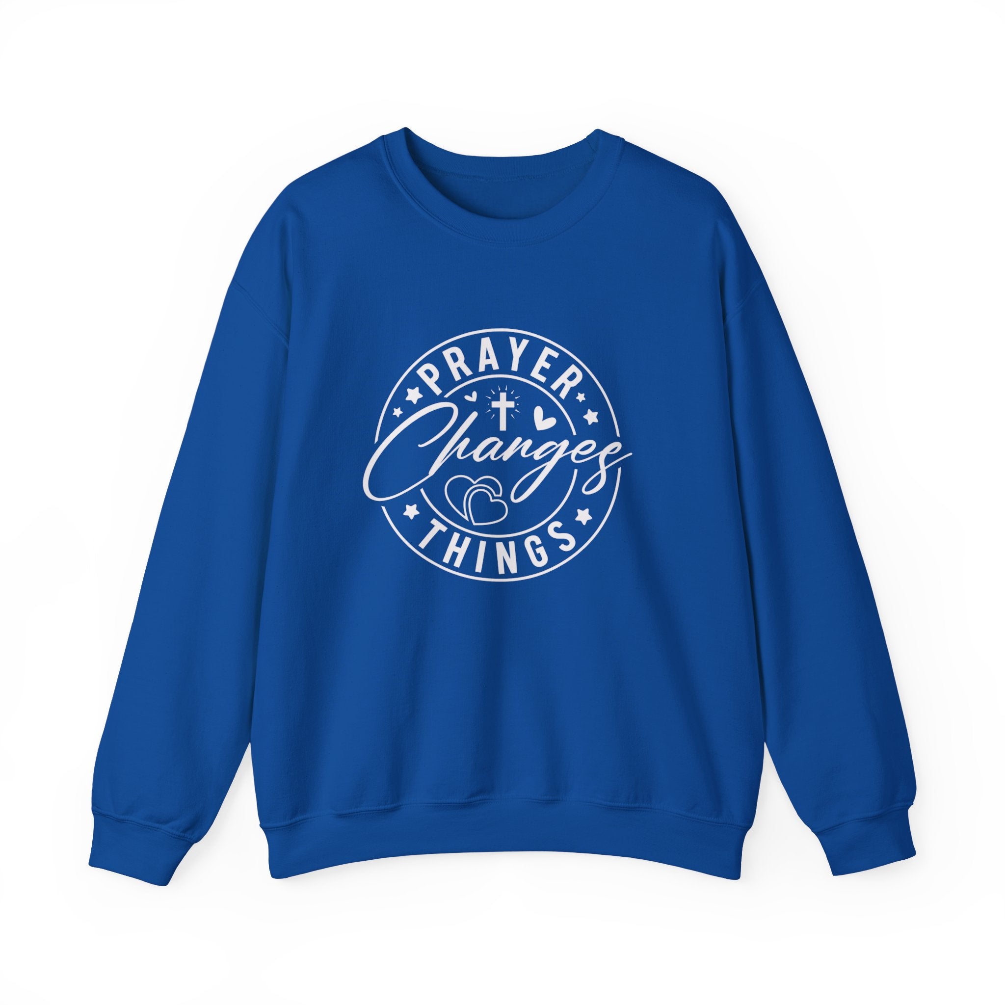 Prayer Changes Things Sweatshirt — Inspirational Christian Crewneck