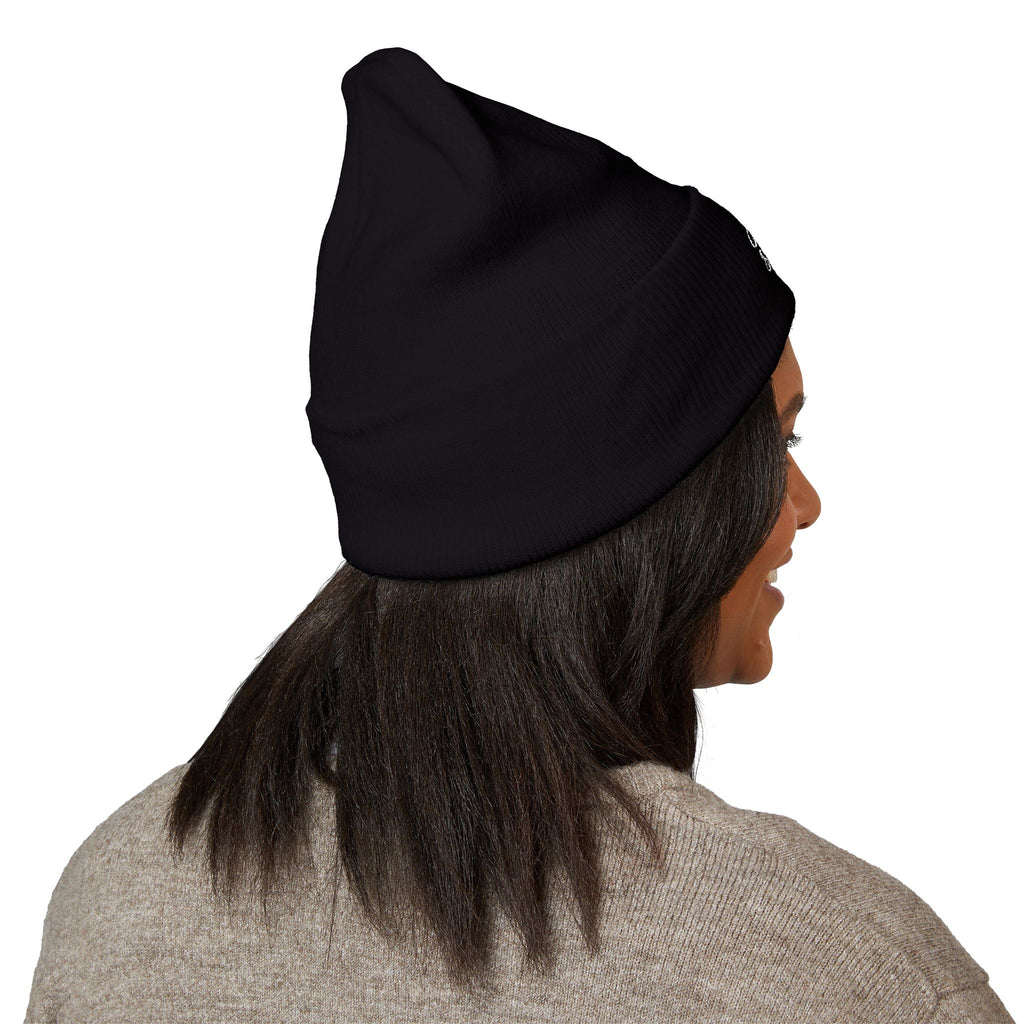 Embroidered Classic Cuffed Beanie — Minimal Script Logo