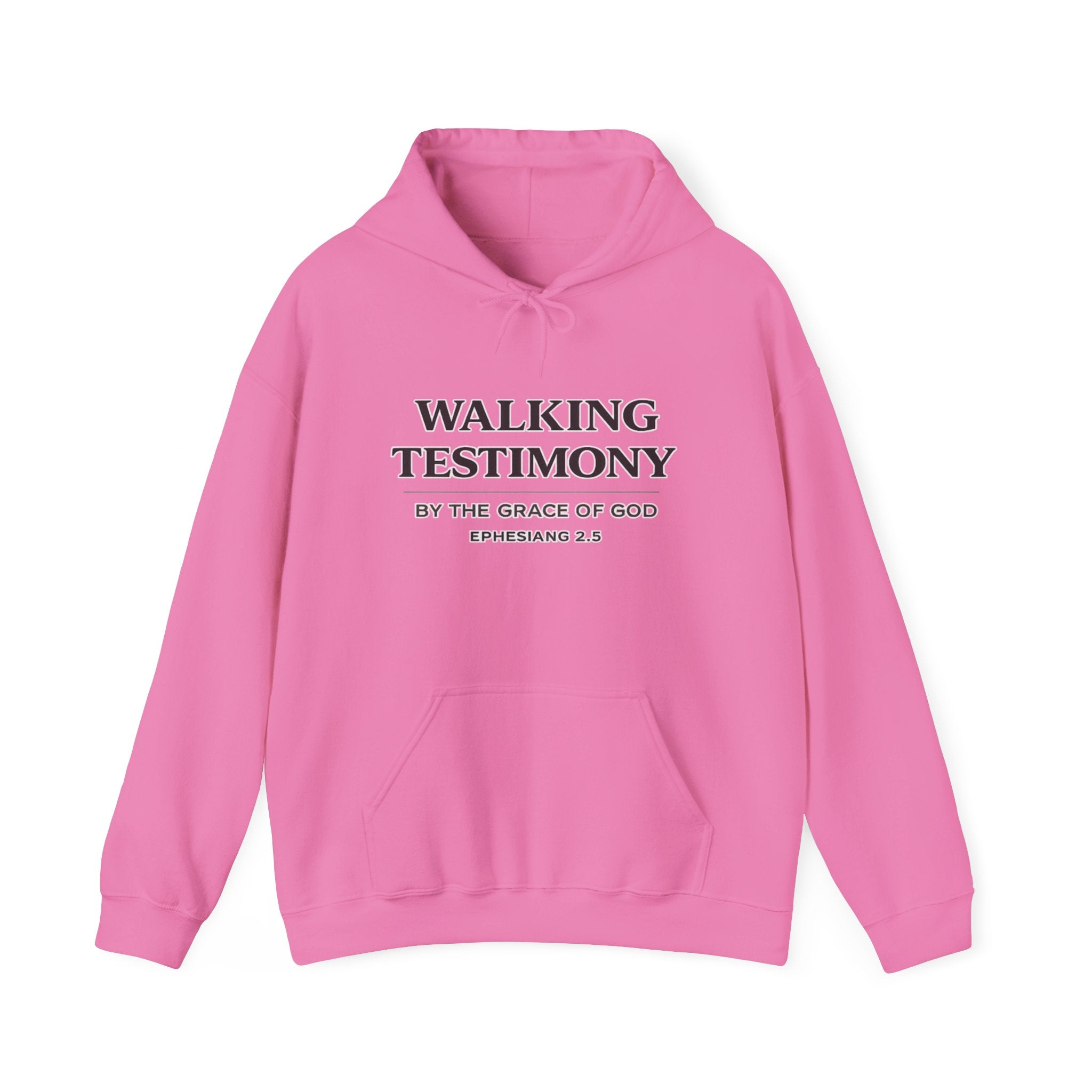 Walking Testimony Hoodie - "By the Grace of God" Ephesians 2:8 Christian Pullover
