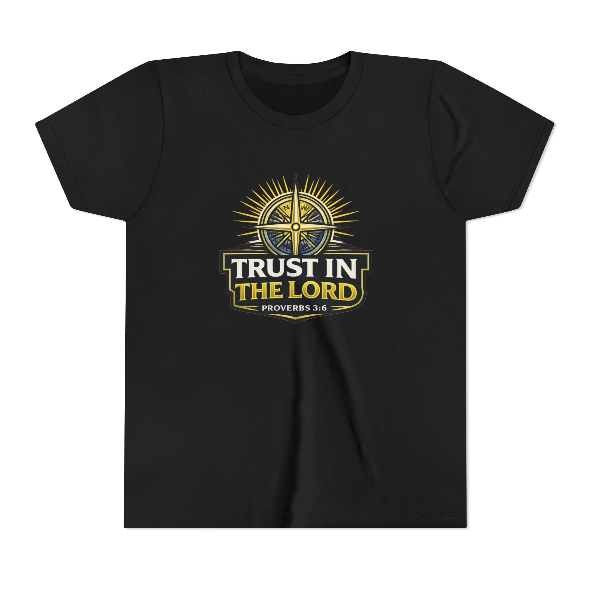 Youth Tee - "Trust in the Lord" Compass Design (Proverbs 3:5-6)