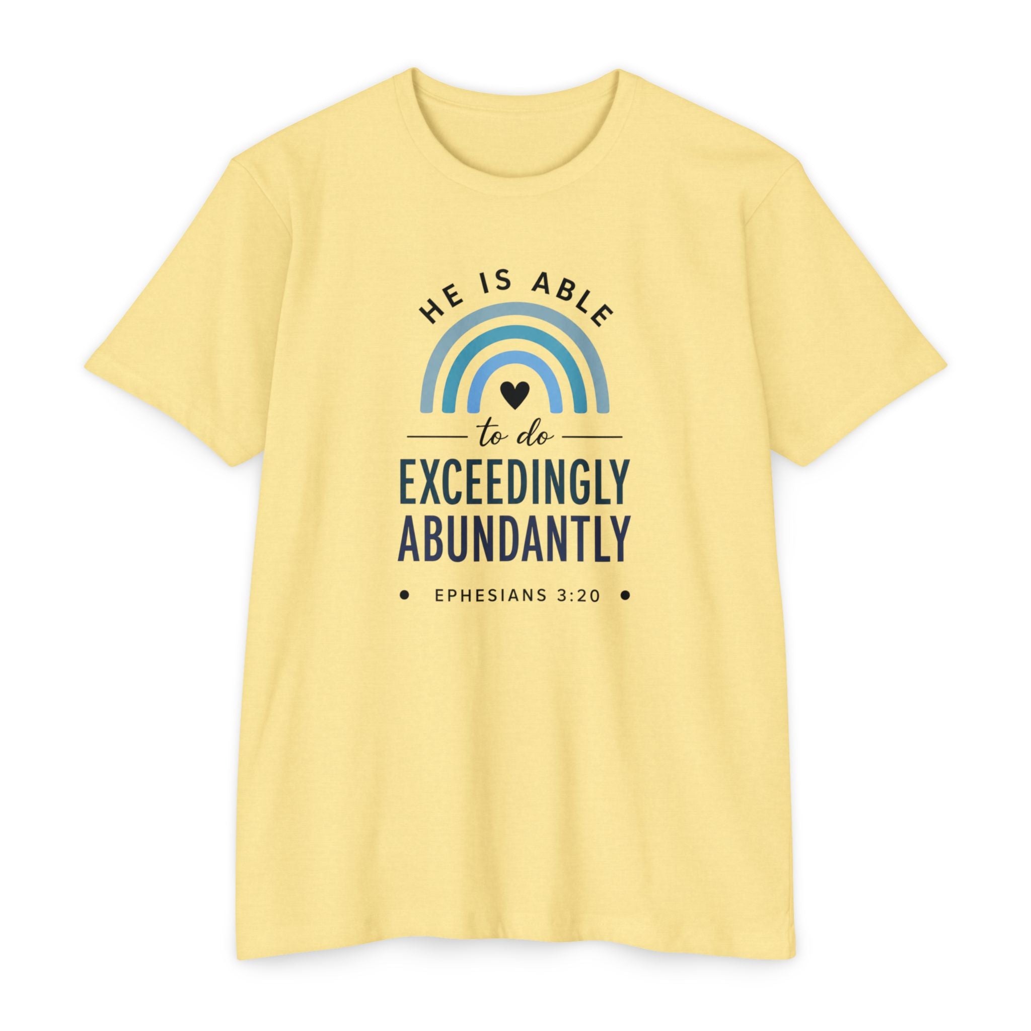 Womens Exceedingly Abundantly T-Shirt — Ephesians 3:20 Inspirational Christian Tee