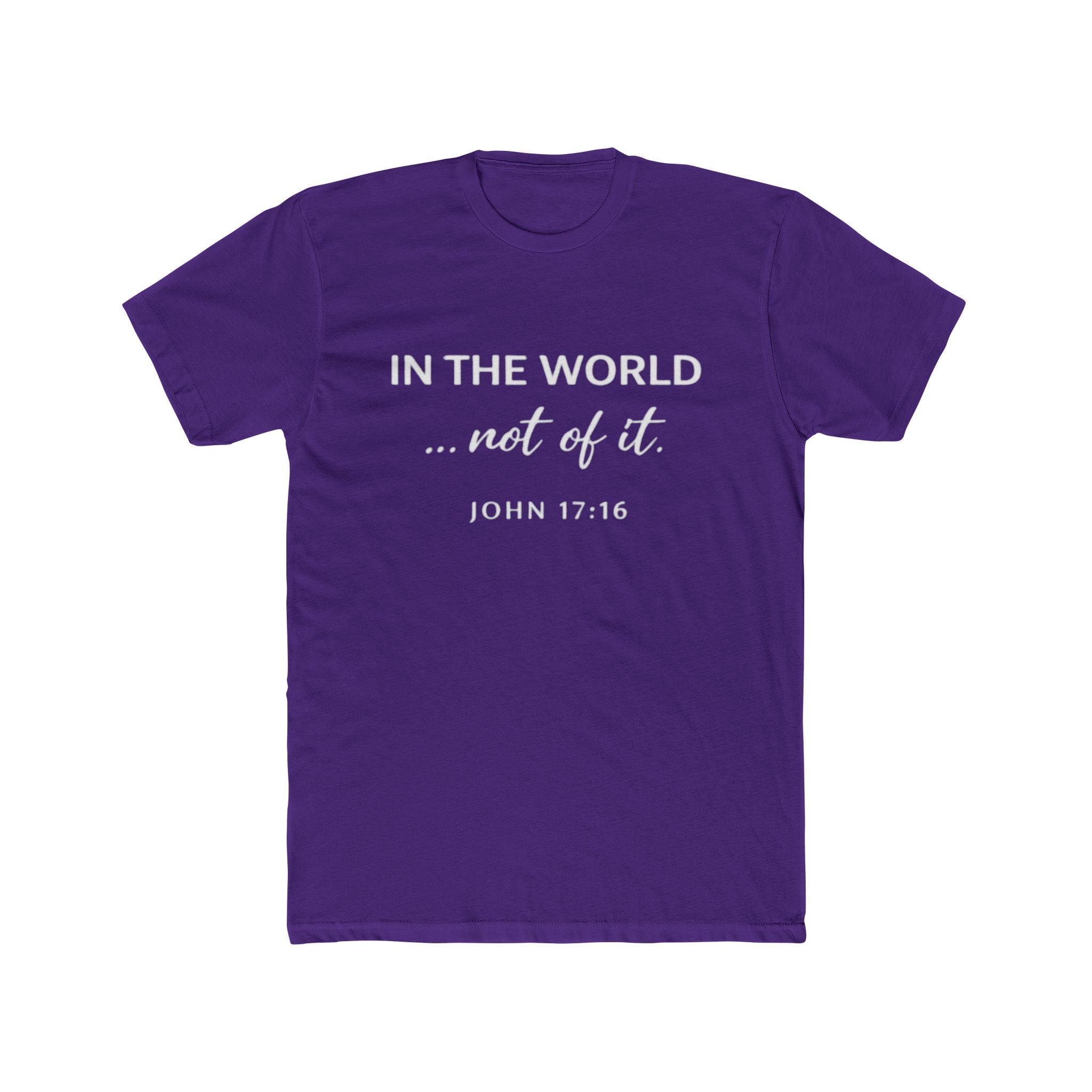 In The World Not Of The World T-Shirt | Christian Cross Tee