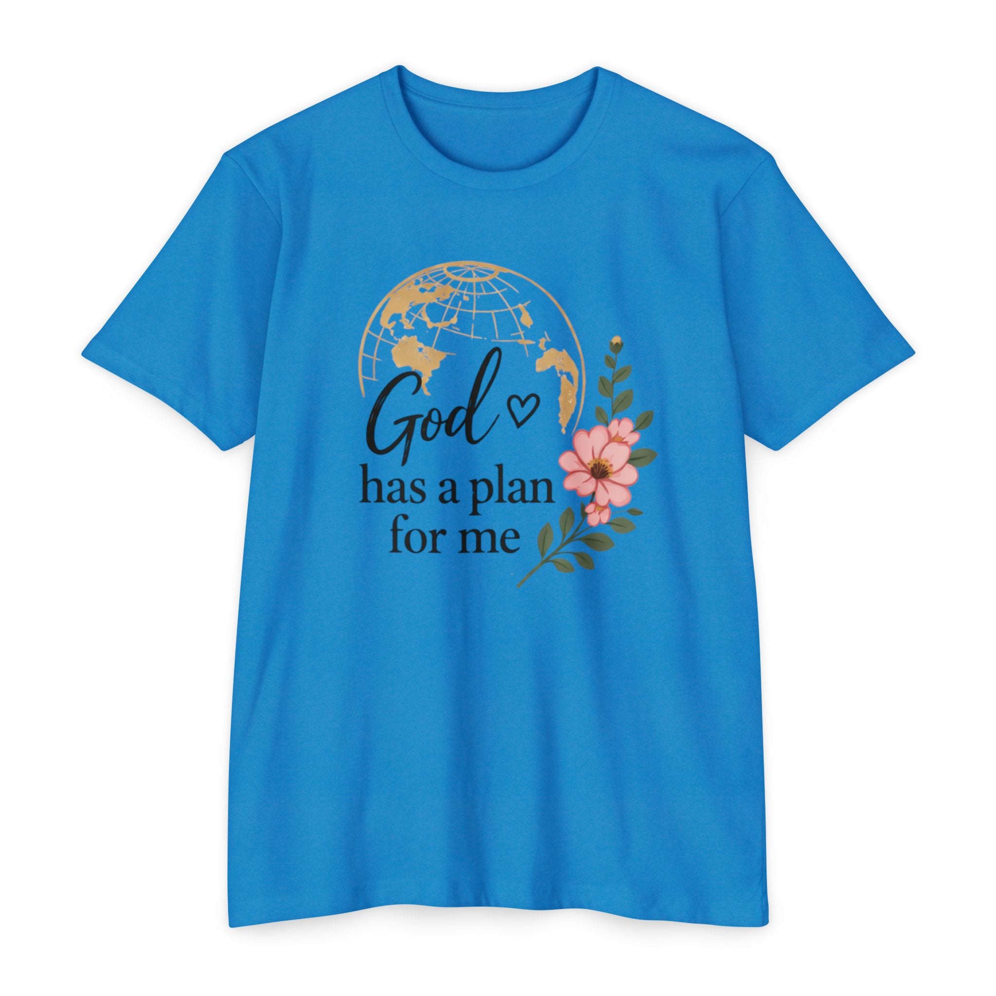 Inspirational Faith T-Shirt — "God Has a Plan for Me" Floral Tee