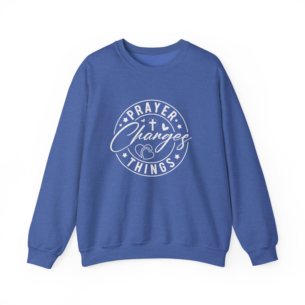 Prayer Changes Things Sweatshirt — Inspirational Christian Crewneck
