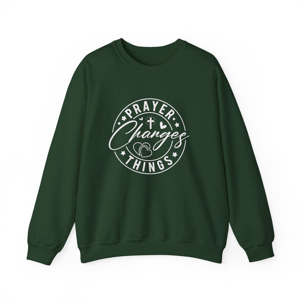 Prayer Changes Things Sweatshirt — Inspirational Christian Crewneck