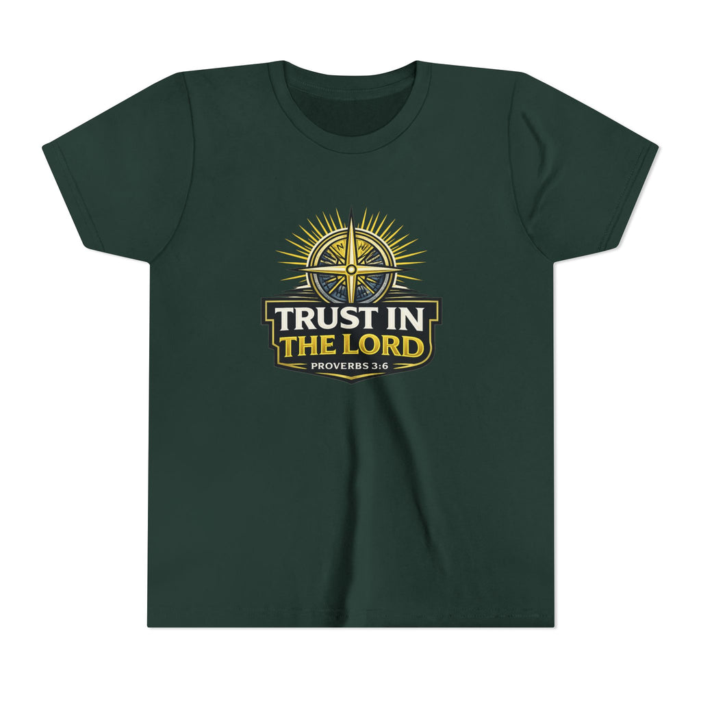 Youth Tee - "Trust in the Lord" Compass Design (Proverbs 3:5-6)