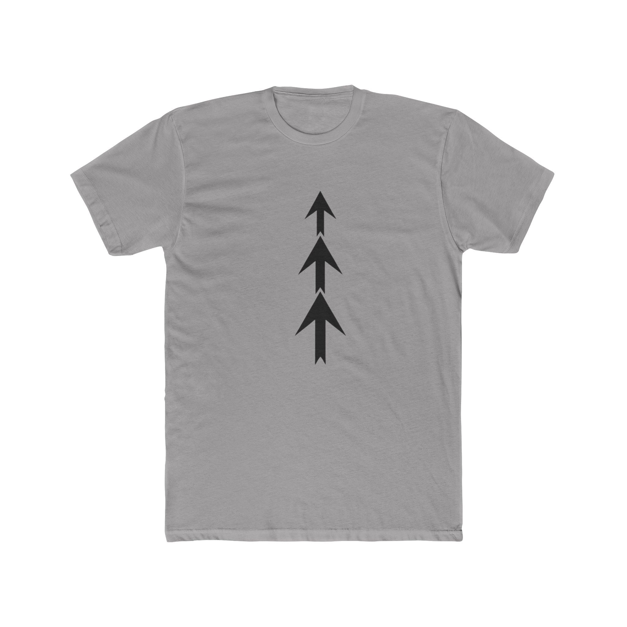 Triple Arrow Vertical Tee | Minimal Geometric Arrow Shirt