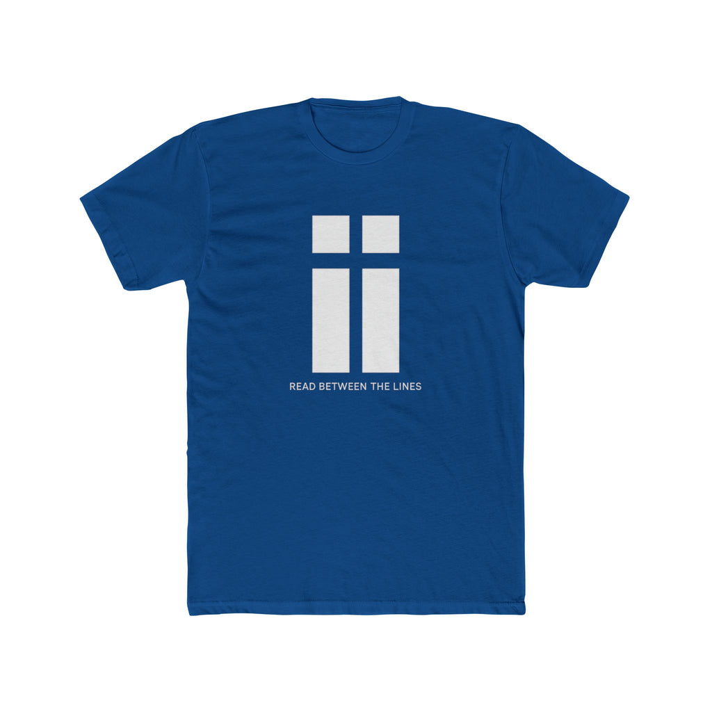 Read Between the Lines graphic Tee | Minimalist Cross Design