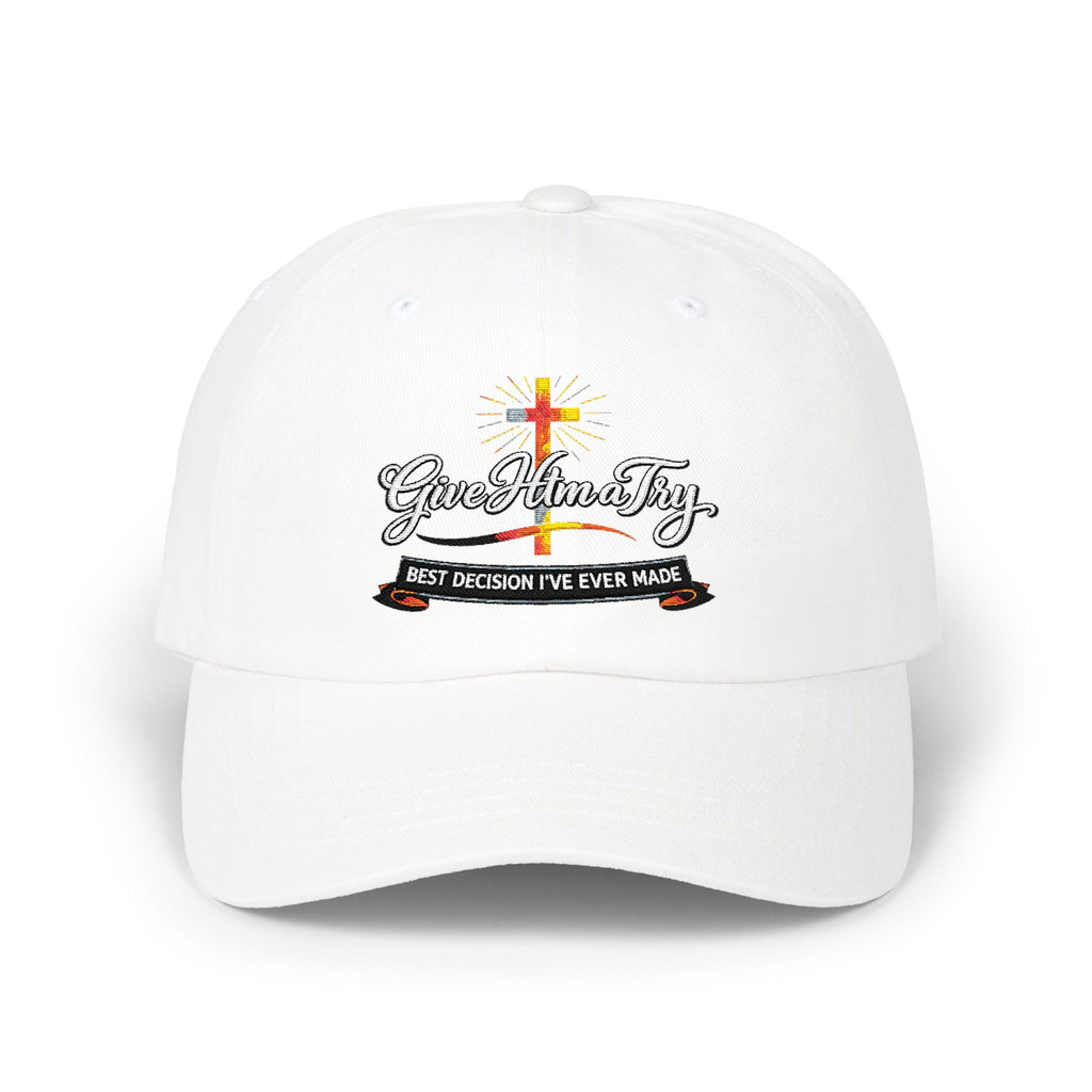 Classic Dad Cap  'God Mom Dad' Cross Embroidered Hat