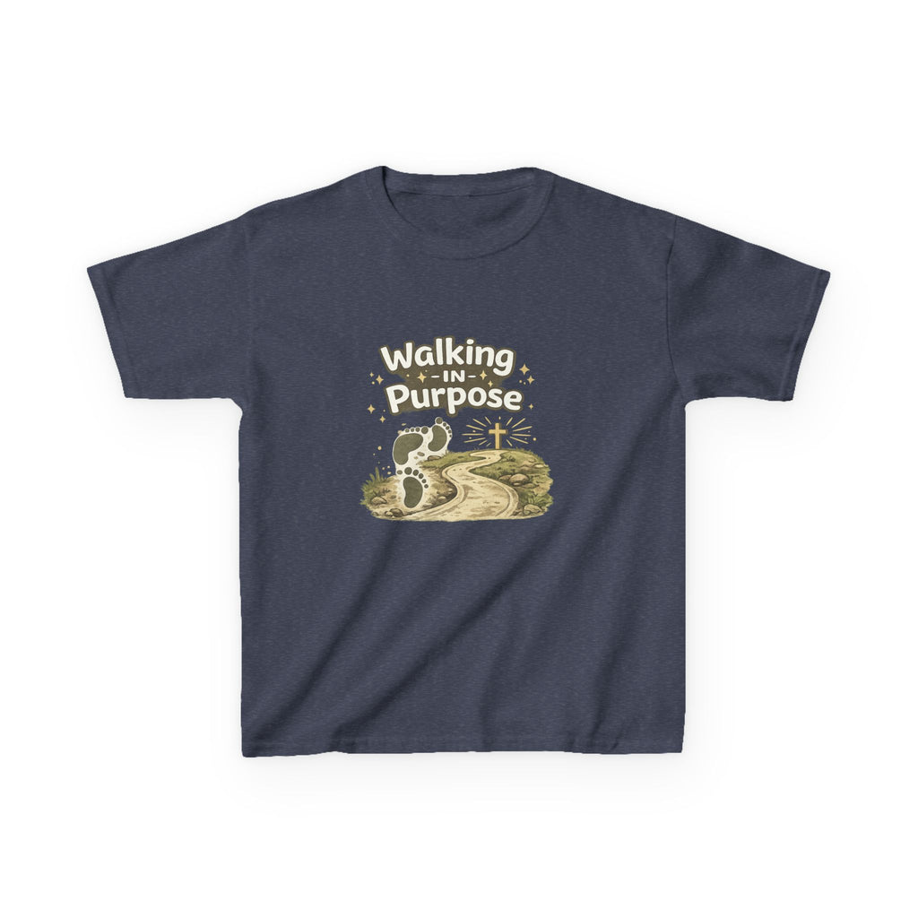Kids Tee — "Walking in Purpose" Inspirational Christian Kids T-Shirt