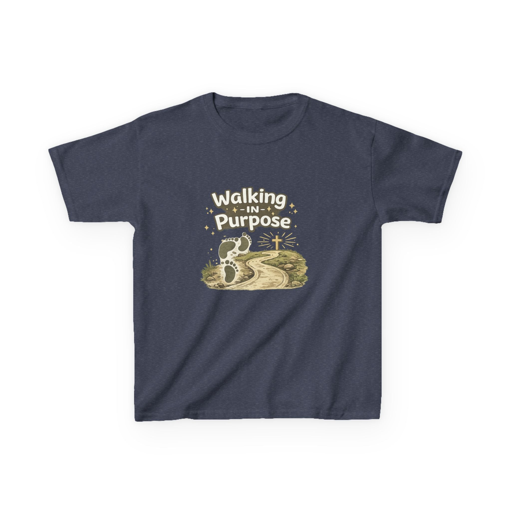 Kids Tee — "Walking in Purpose" Inspirational Christian Kids T-Shirt