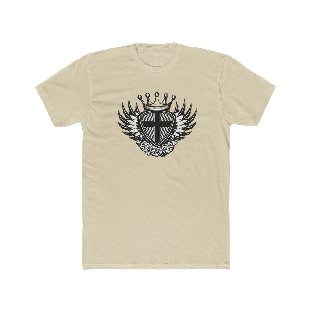 Crowned Winged Shield Tee | Rose Emblem Crest T-Shirt