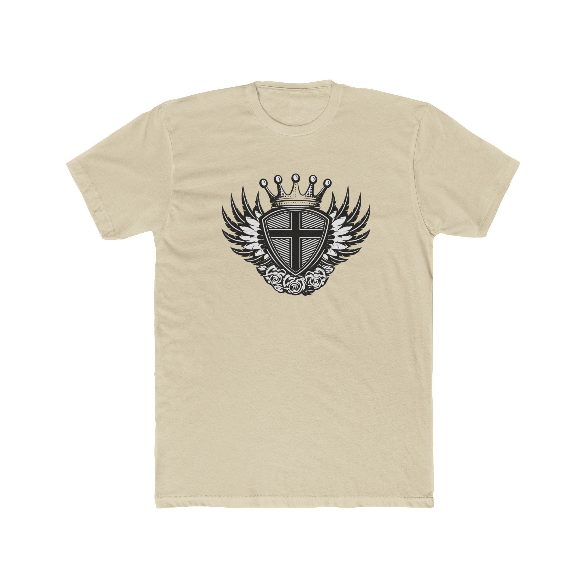 Crowned Winged Shield Tee | Rose Emblem Crest T-Shirt