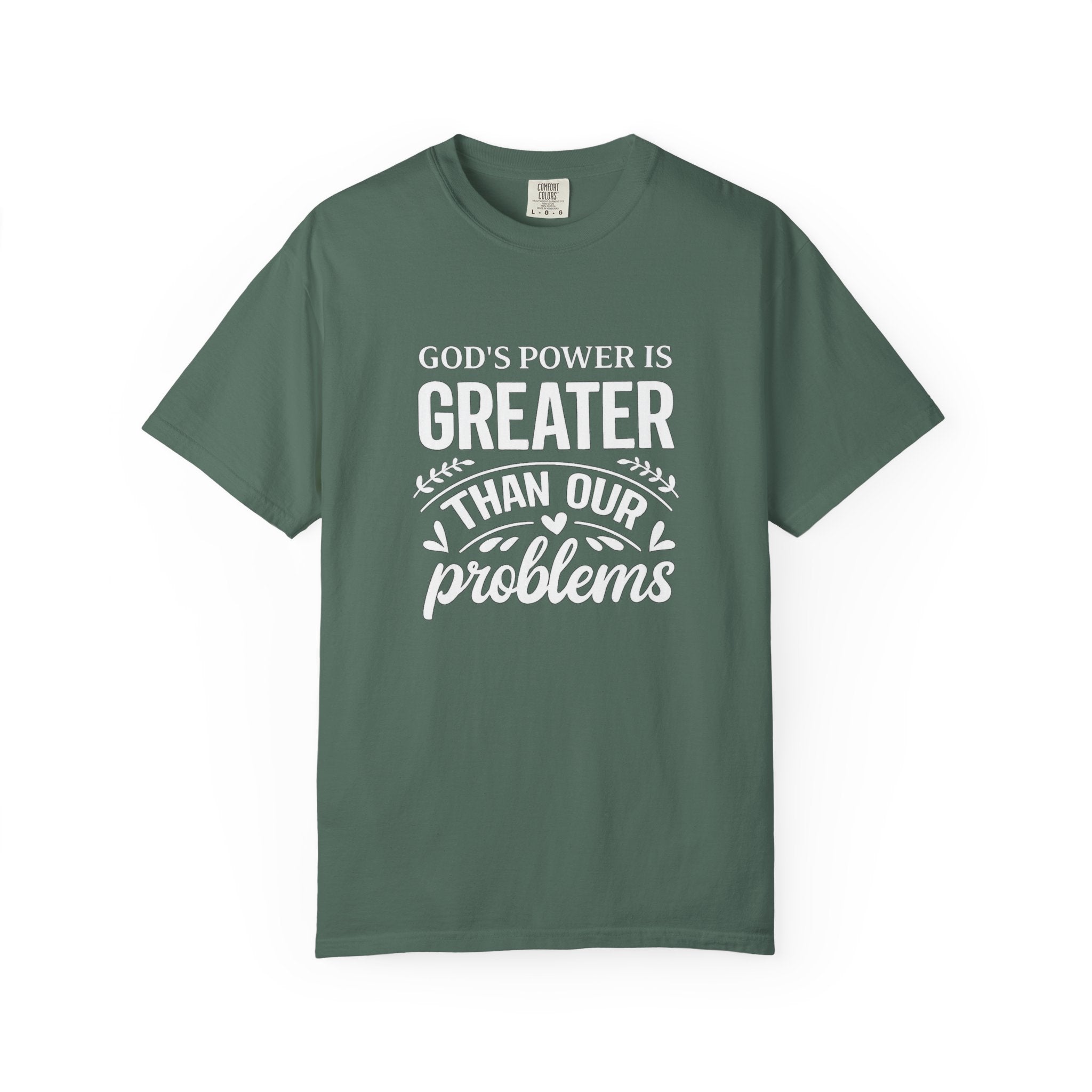 God's Power Is Greater Than Our Problems T-shirt | Christian Faith Tee