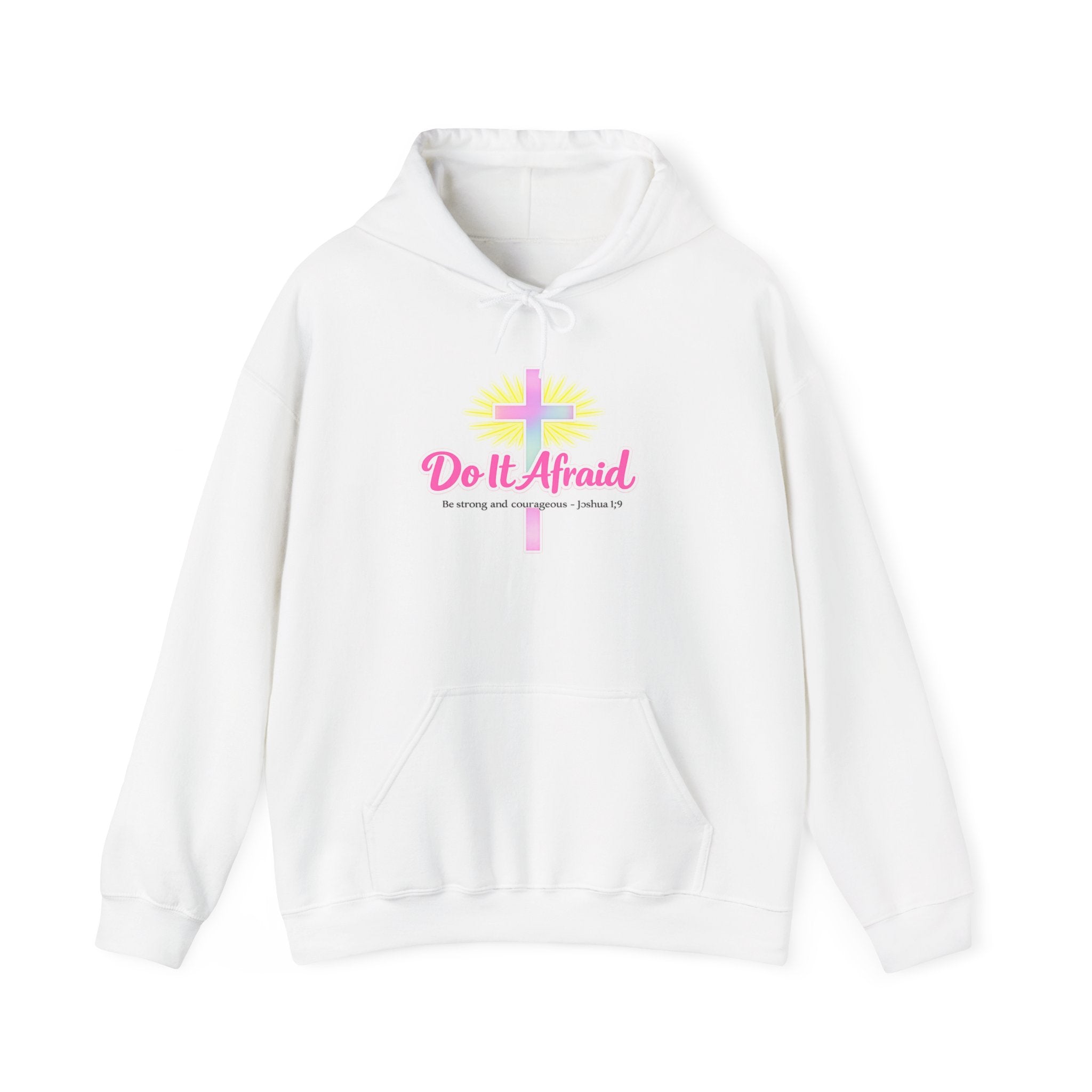 Women's Do It Afraid Cross Hoodie — Inspirational Christian Faith Hoodie