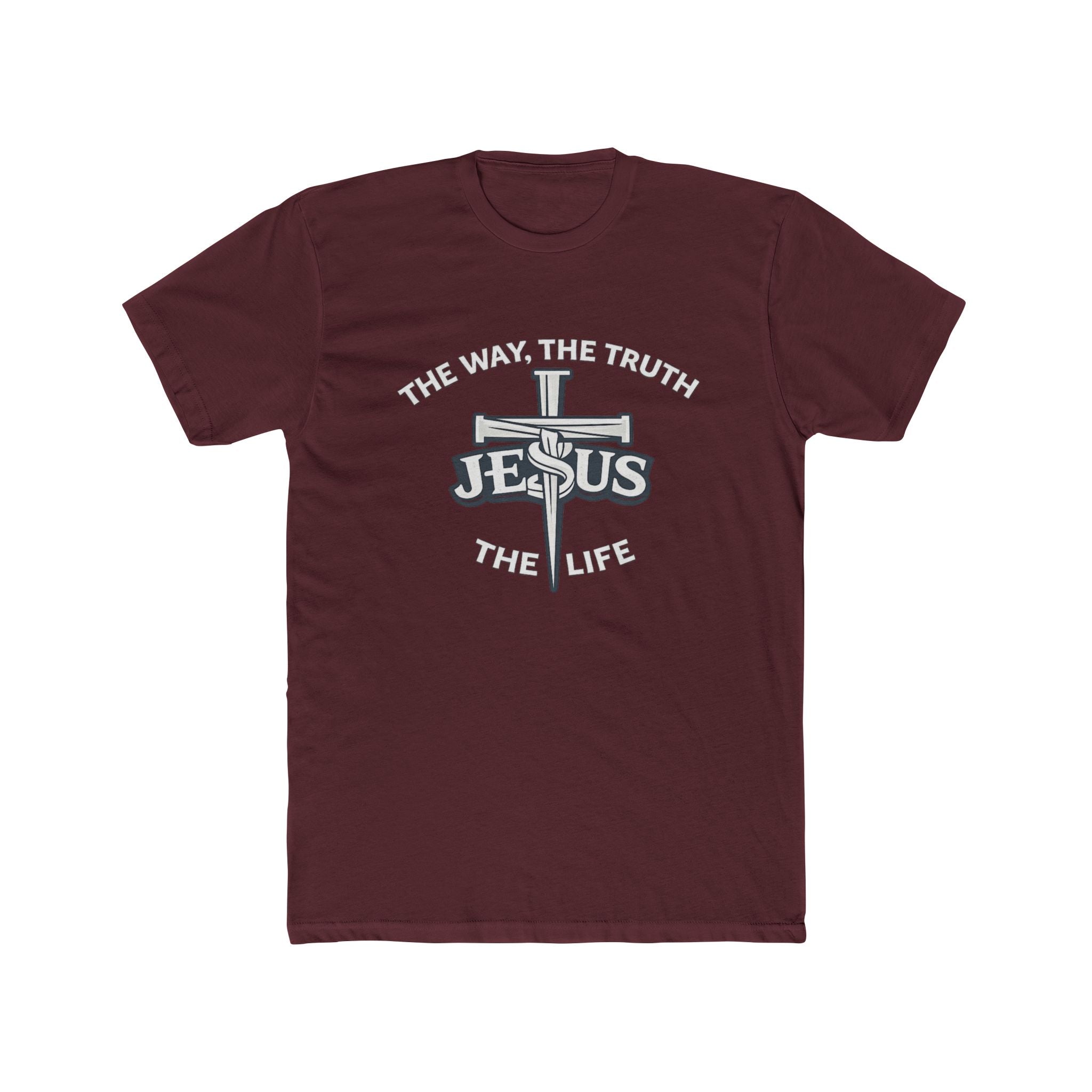 Jesus Cross Design T-Shirt | The Way The Truth & Life Christian Tee