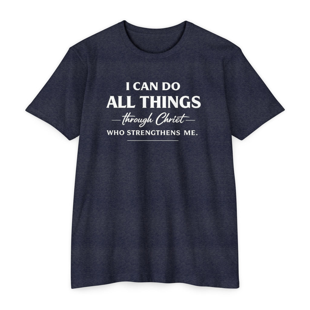 Womens "I Can Do All Things" Christian Scripture Tee |