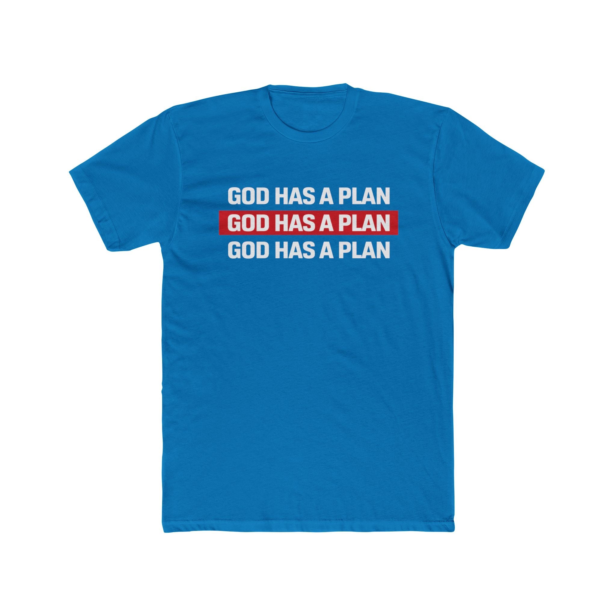 Mens God Has A Plan Tee - Inspirational Christian Message Shirt