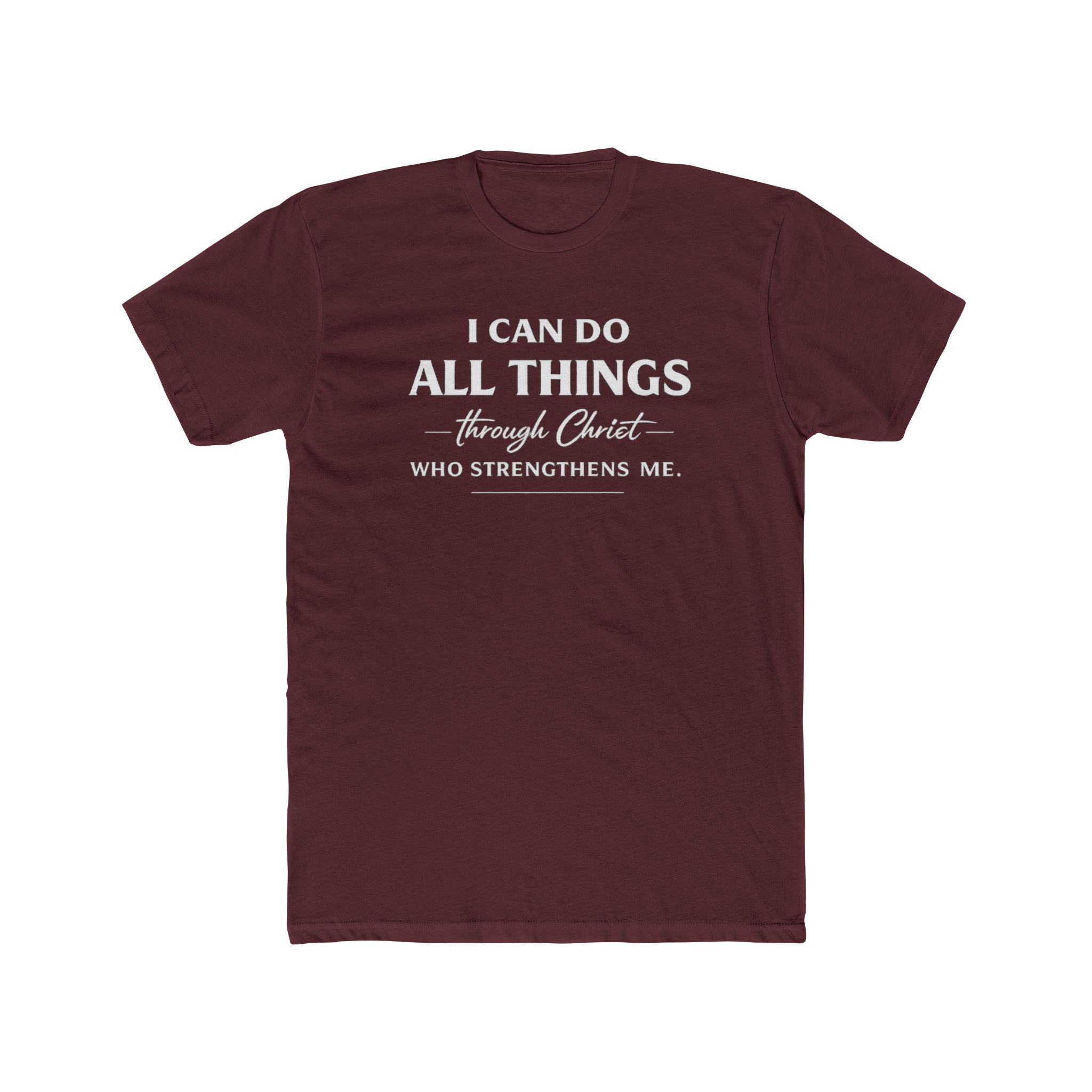 I Can Do All Things Christian Shirt | Crew Tee, Faith Typography
