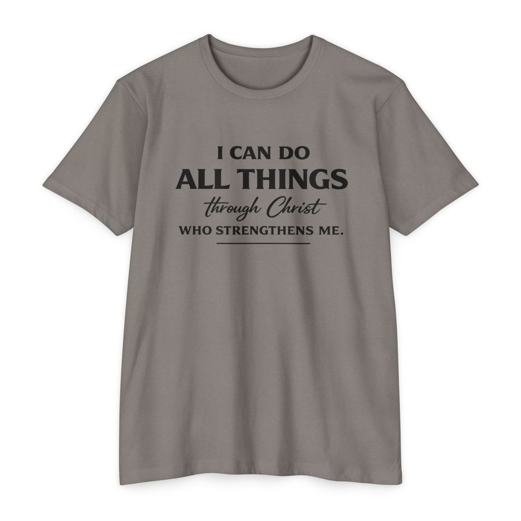 Womens "I Can Do All Things" Christian Scripture Tee