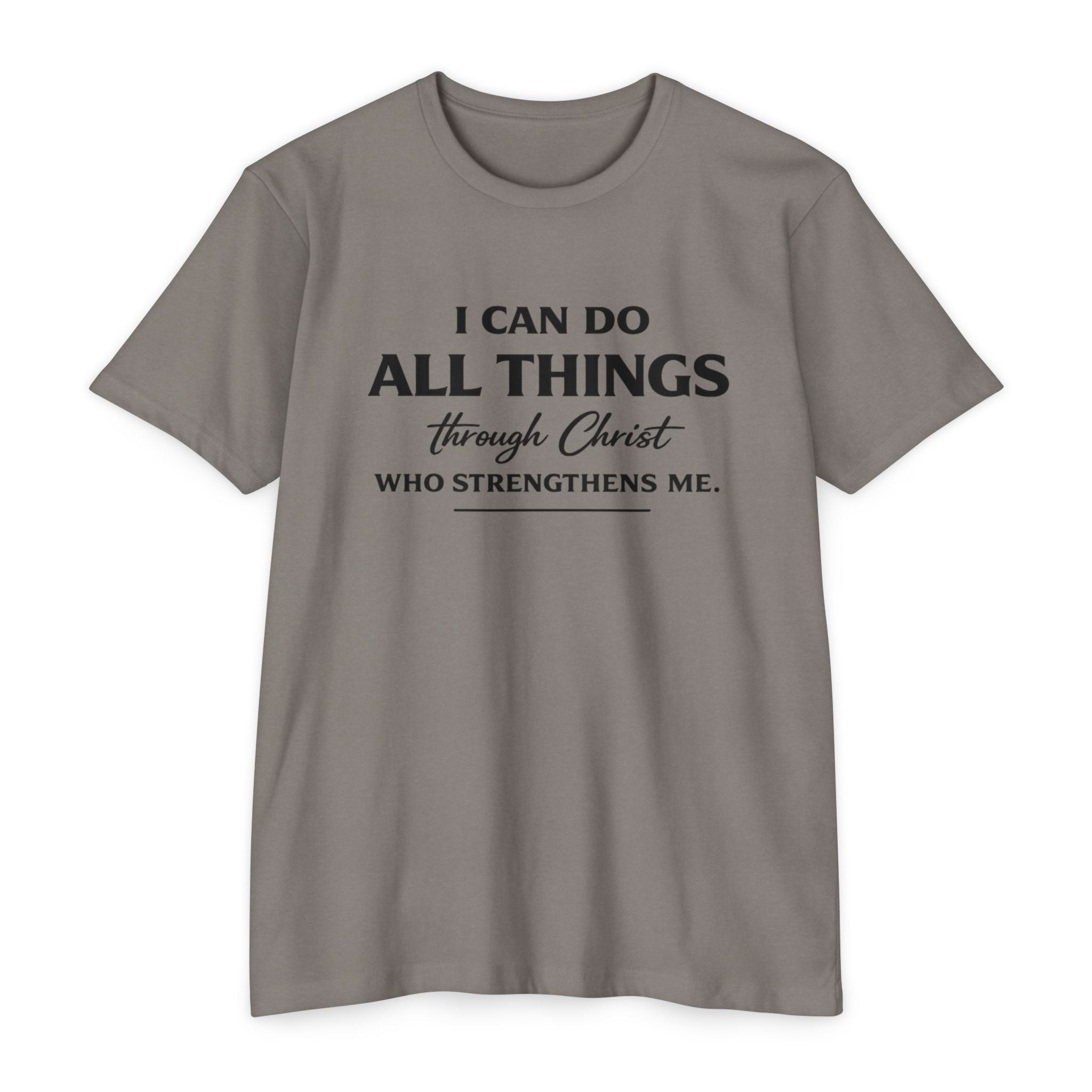 Womens "I Can Do All Things" Christian Scripture Tee
