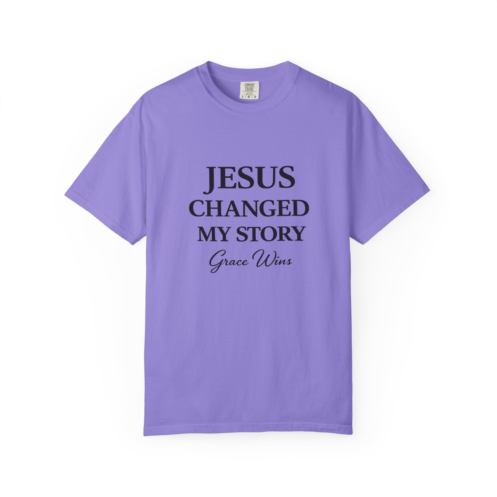 Christian T-Shirt — "Jesus Changed My Story" Inspirational Graphic Tee