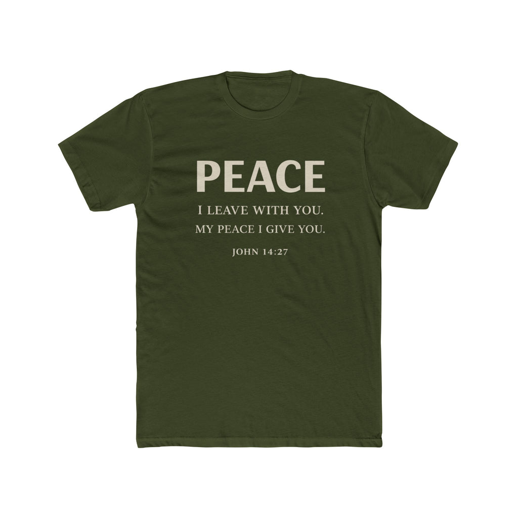 Mens Dove Flight Tee — Soft White T‑Shirt with Soaring Dove Graphic