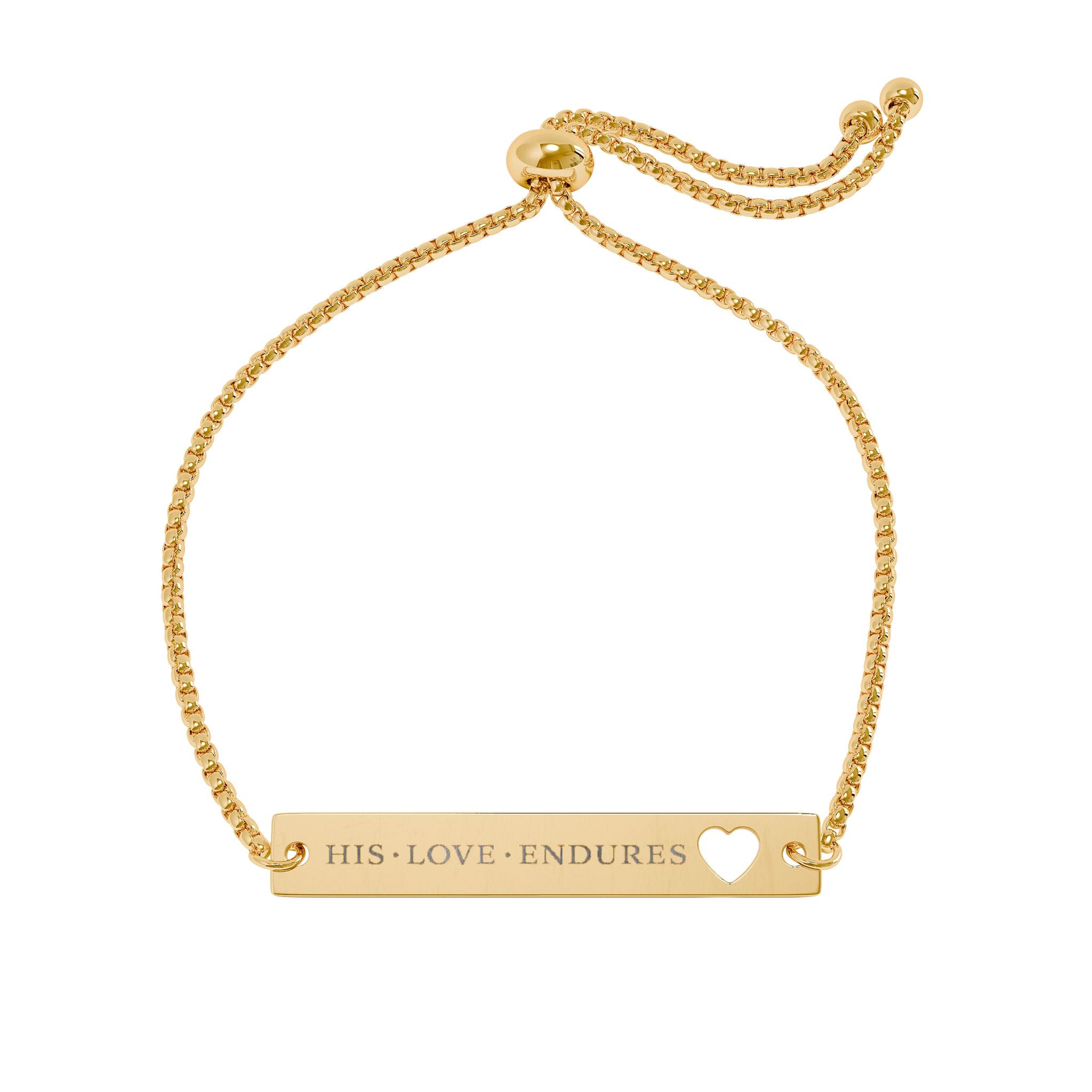 His Love Endures Bar Bracelet