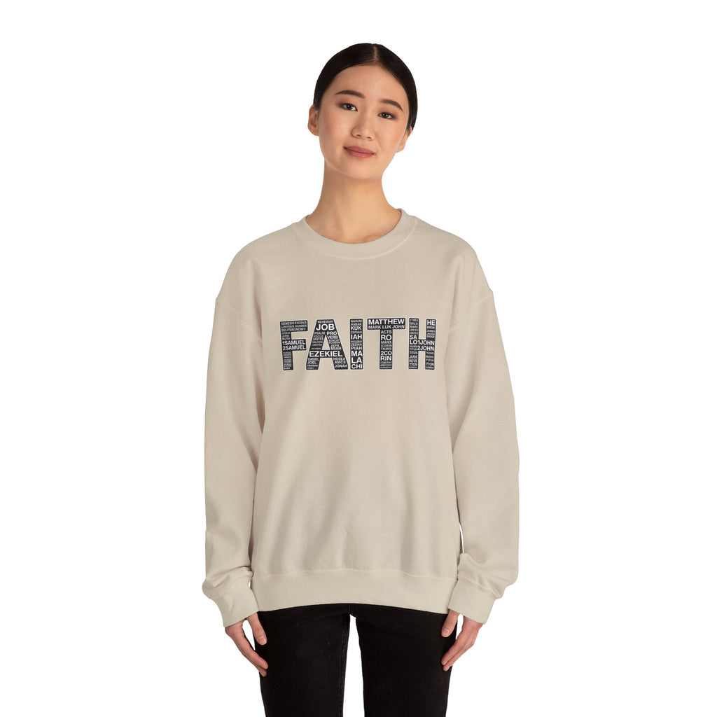Womens Faith Graphic Sweatshirt  Inspirational Faith Crewneck