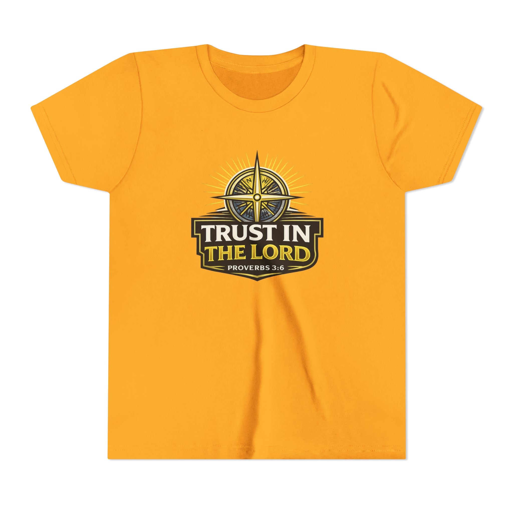 Youth Tee - "Trust in the Lord" Compass Design (Proverbs 3:5-6)