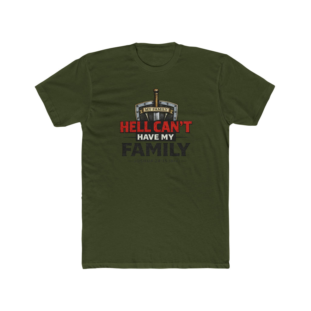 "Hell Can't Have My Family" Crew Tee — Christian Family Protection T-Shirt