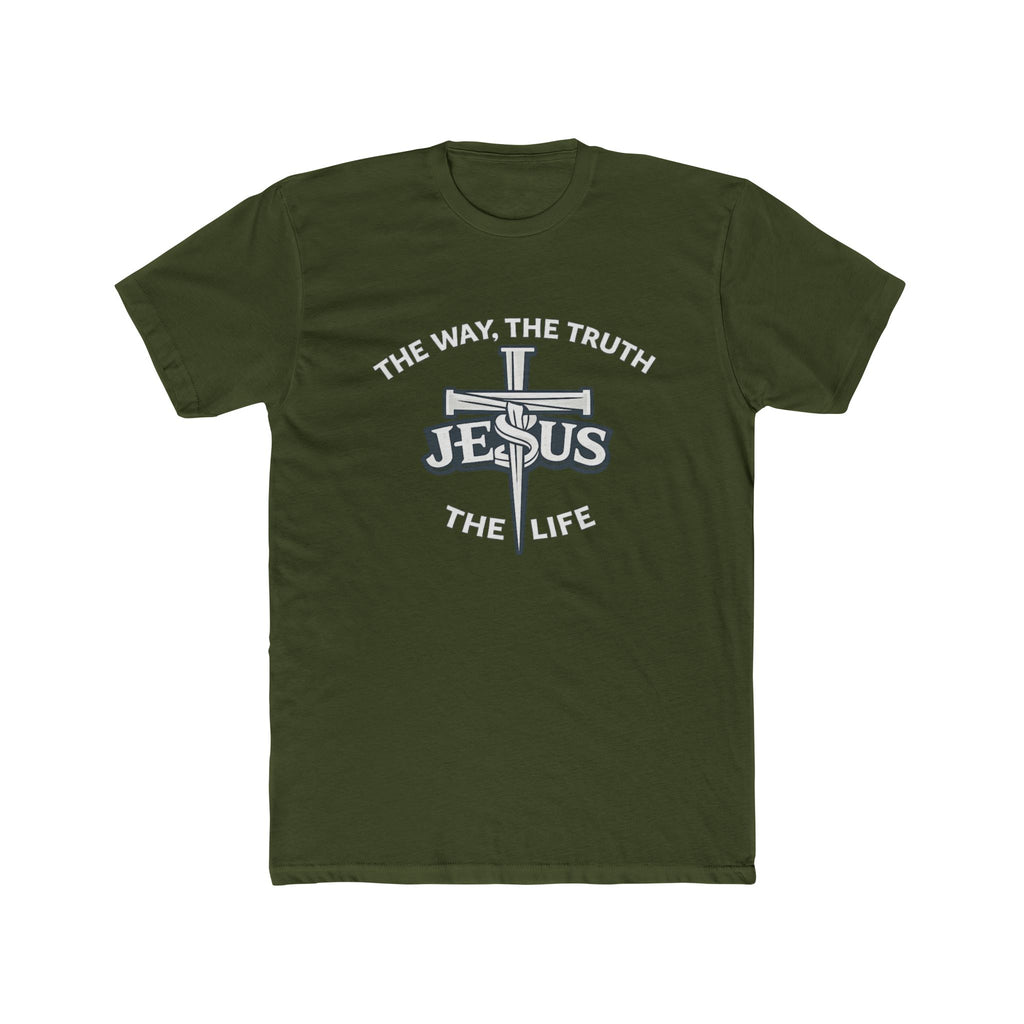 Jesus Cross Design T-Shirt | The Way The Truth & Life Christian Tee