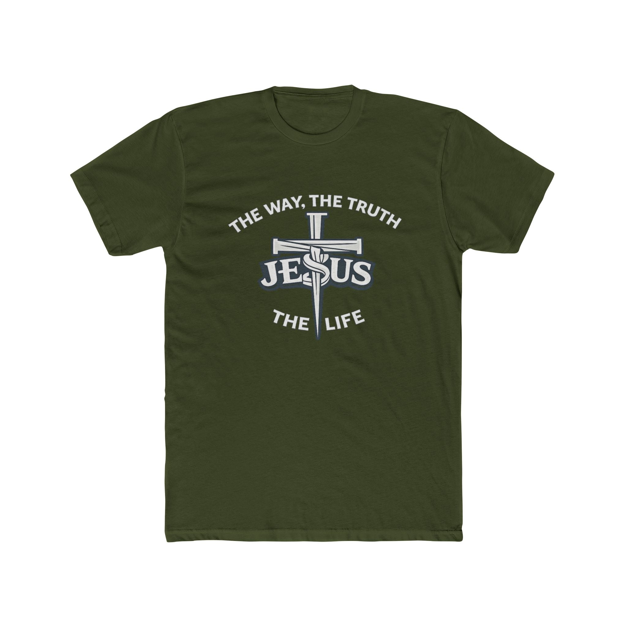 Jesus Cross Design T-Shirt | The Way The Truth & Life Christian Tee