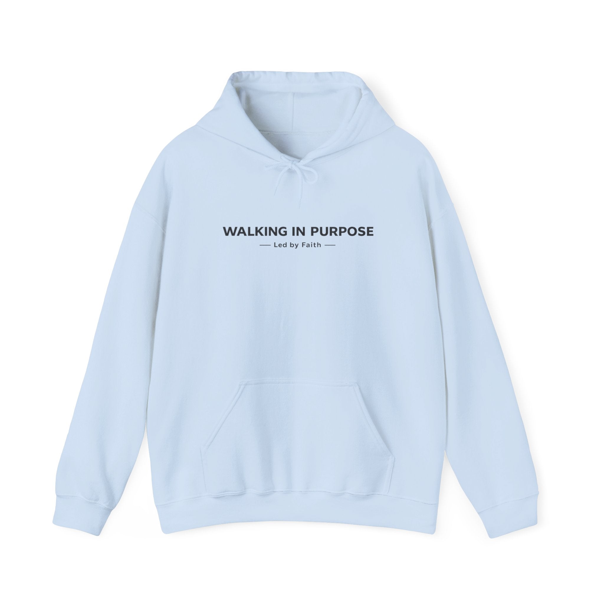 Womens Walking in Purpose Hoodie  Minimal Inspirational Faith Pullover
