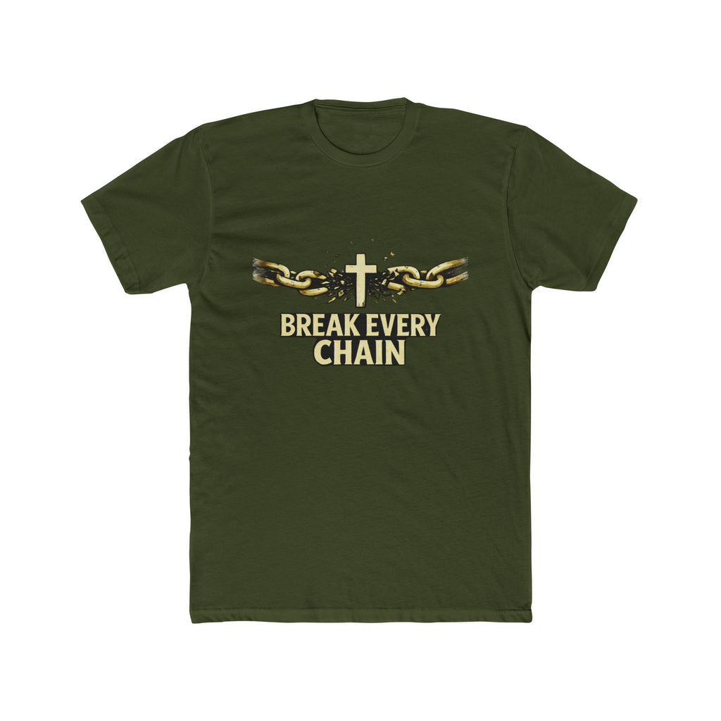 Break Every Chain T-Shirt | Cross with Broken Chains, Christian Faith Tee