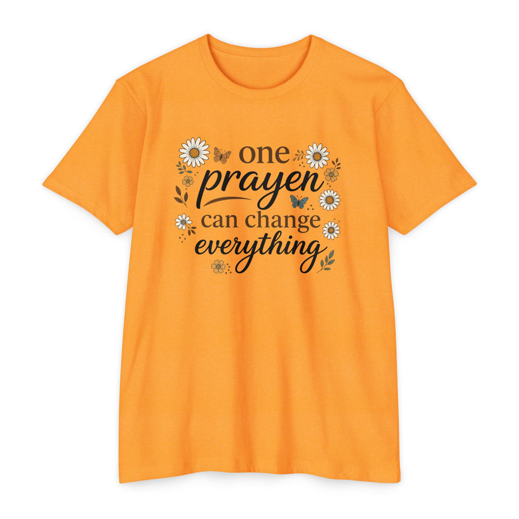 One Prayer Can Change Everything T-Shirt — Floral Faith Tee