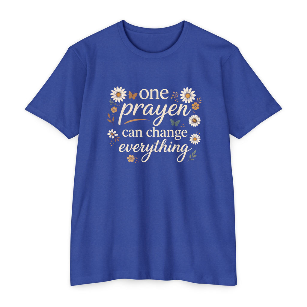 One Prayer Can Change Everything T-Shirt — Floral Faith Tee