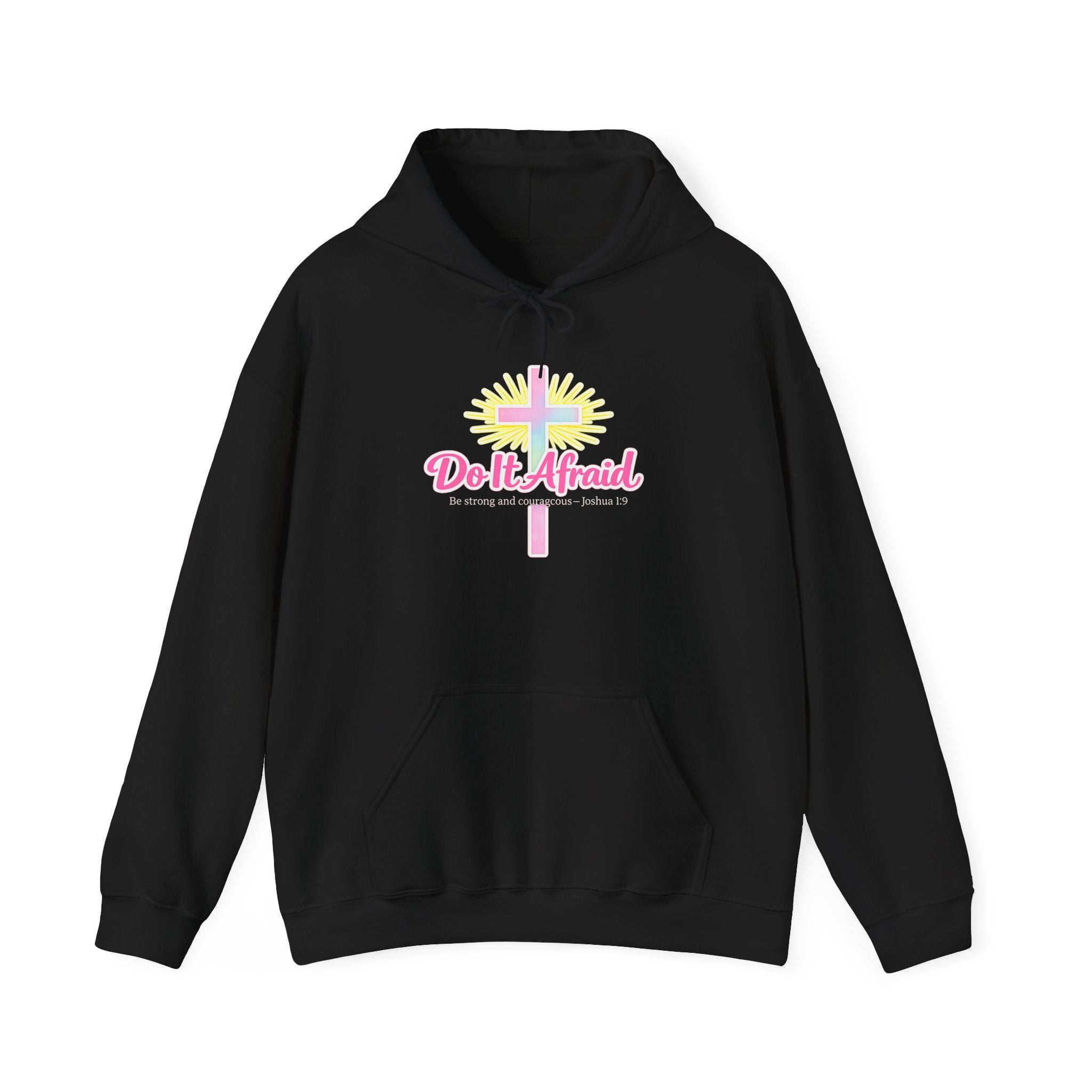 Women's Do It Afraid Cross Hoodie — Inspirational Christian Faith Hoodie