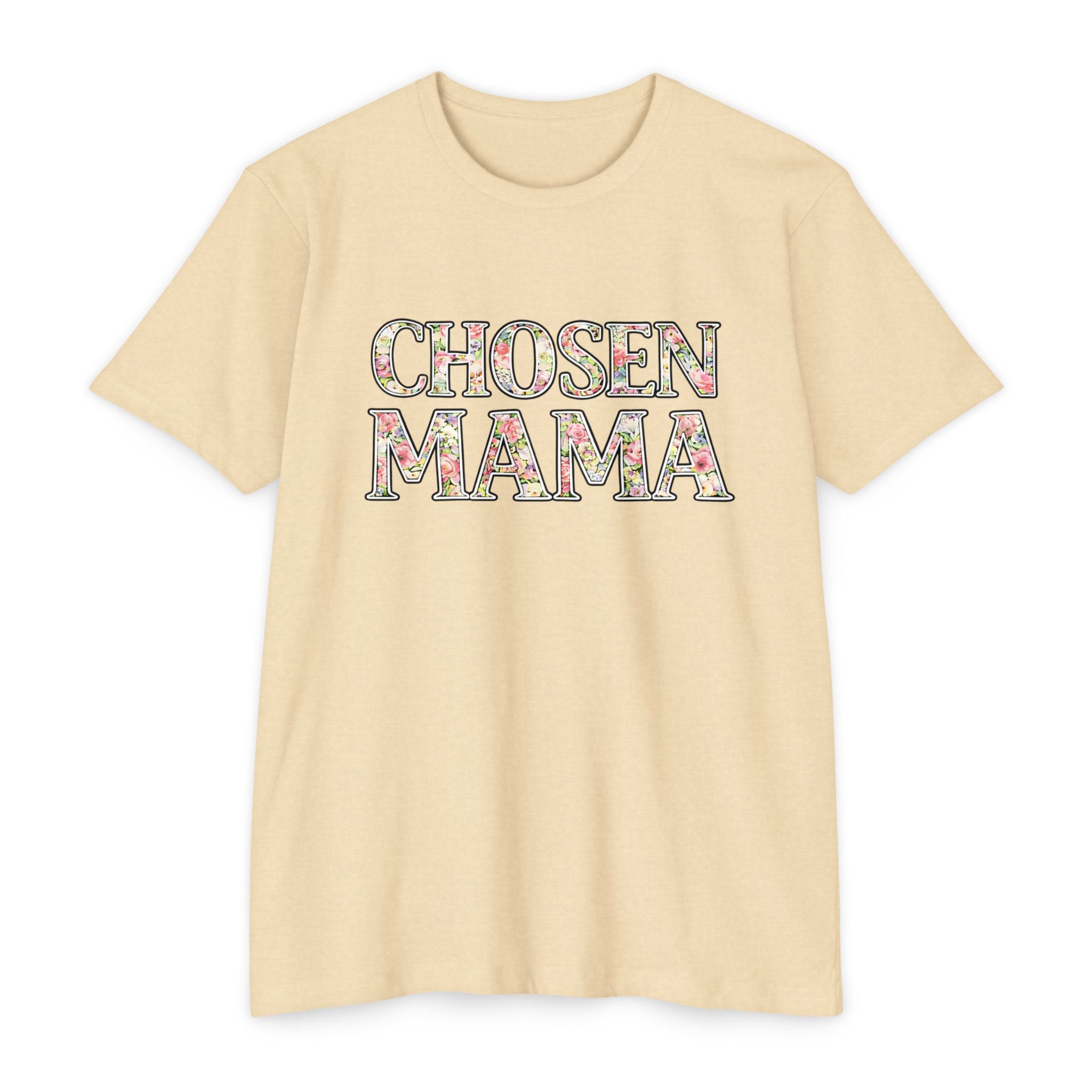 Womens Chosen Mama T-Shirt — Floral Graphic Mom Tee