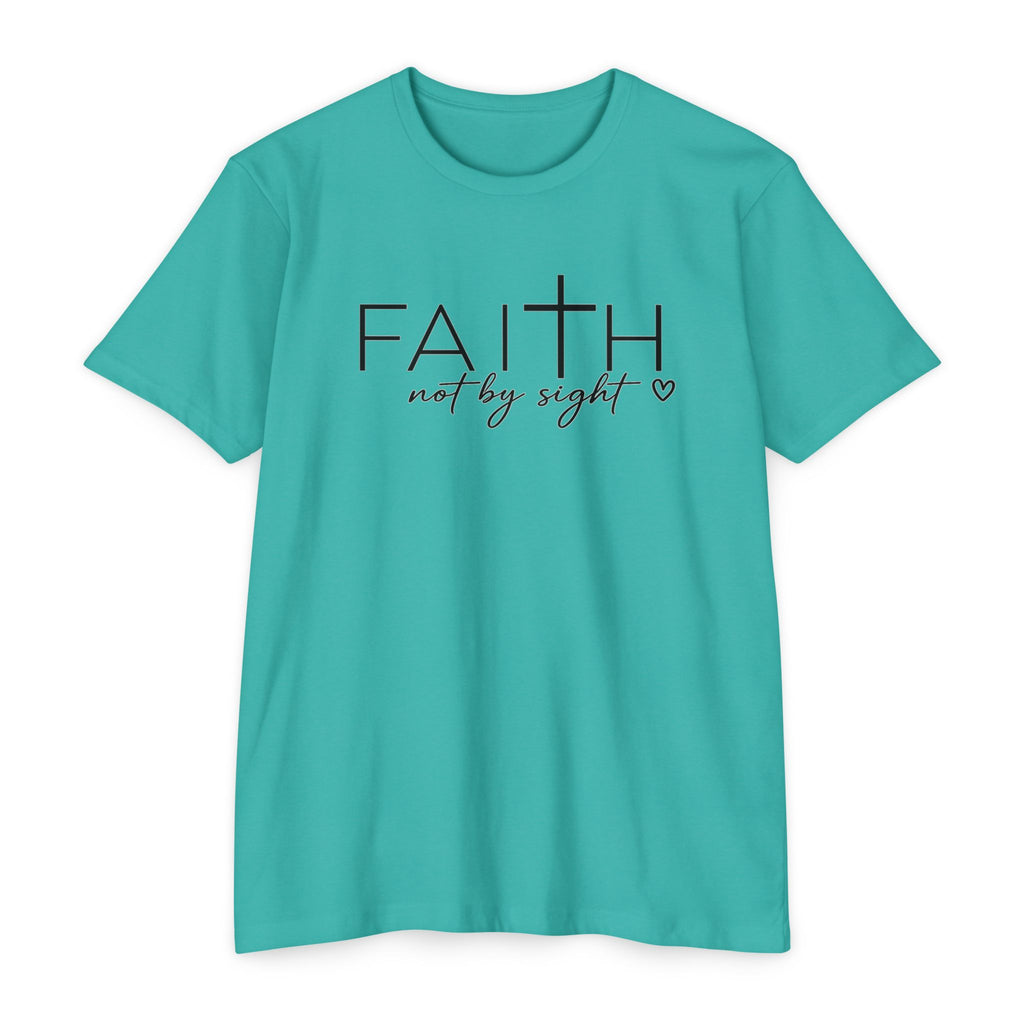 Womens Not By Sight  Faith Graphic T‑Shirt